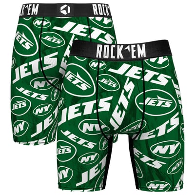  New York Jets Rock Em Logo Boxer Briefs - Green