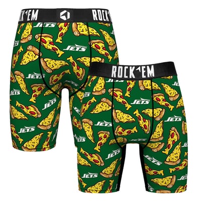  New York Jets Rock Em NY Style Pizza Boxer Briefs - Green