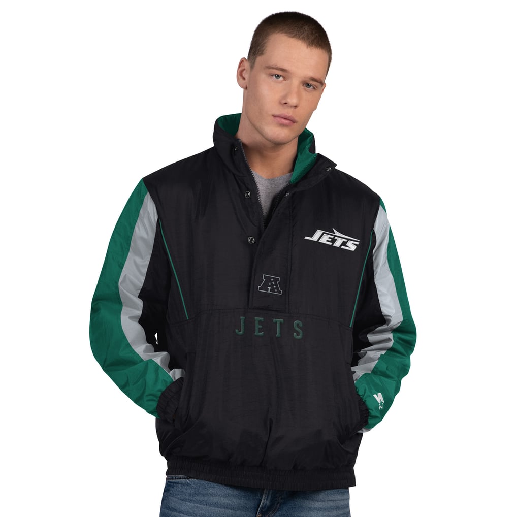  New York Jets Starter Thursday Night Gridiron Half-Zip Jacket - Black
