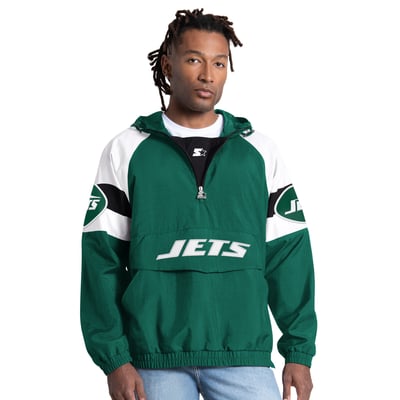 New York Jets Starter Street Cut Half-Zip Jacket - Green