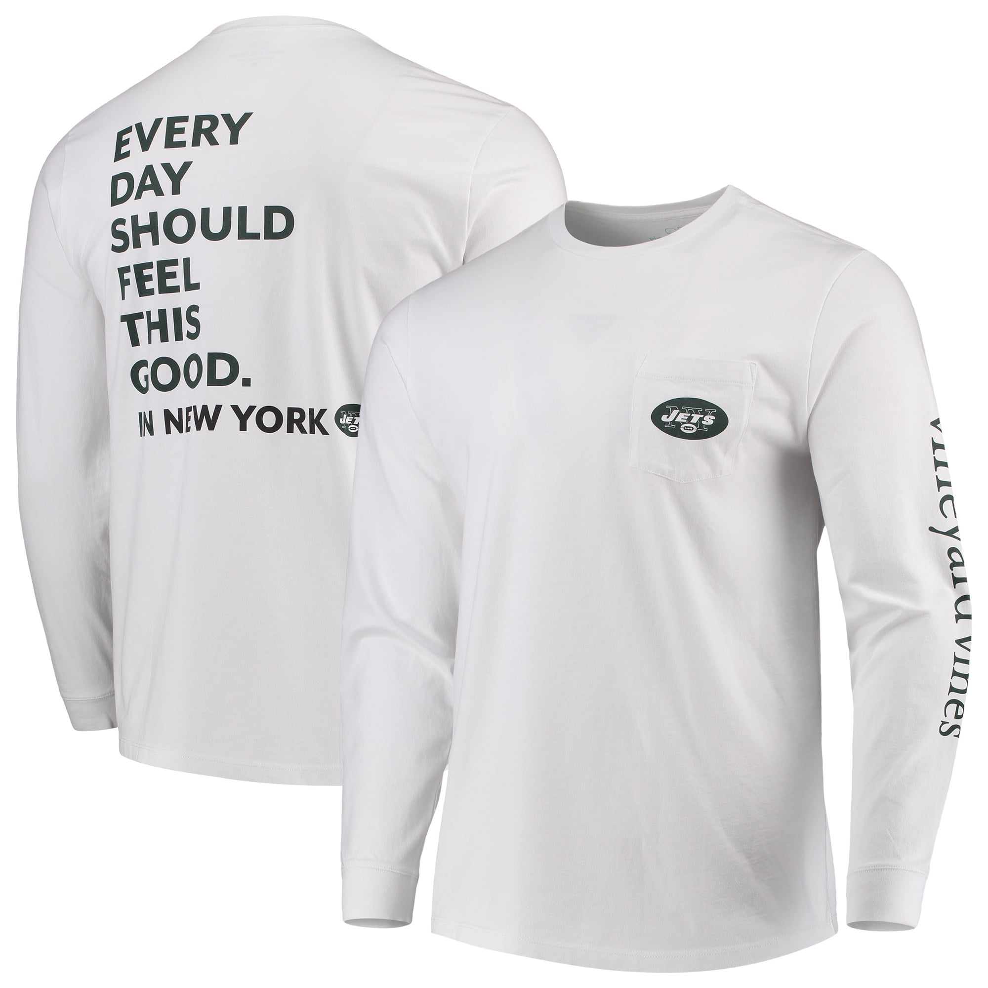 Men's Vineyard Vines White New York Jets Every Day Should Feel