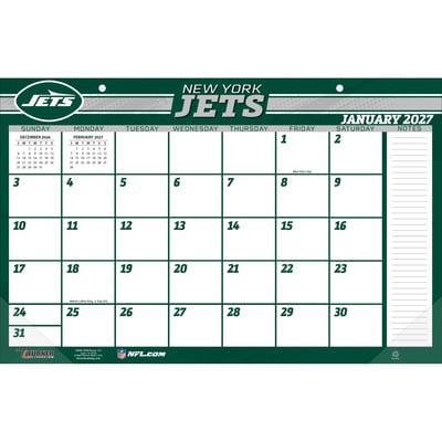 New York Jets 17" x 11" Desk Pad Calendar