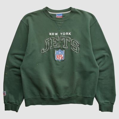 New York Jets Champion 2000s Sweatshirt - Green - S by Fanatics Real Vintage