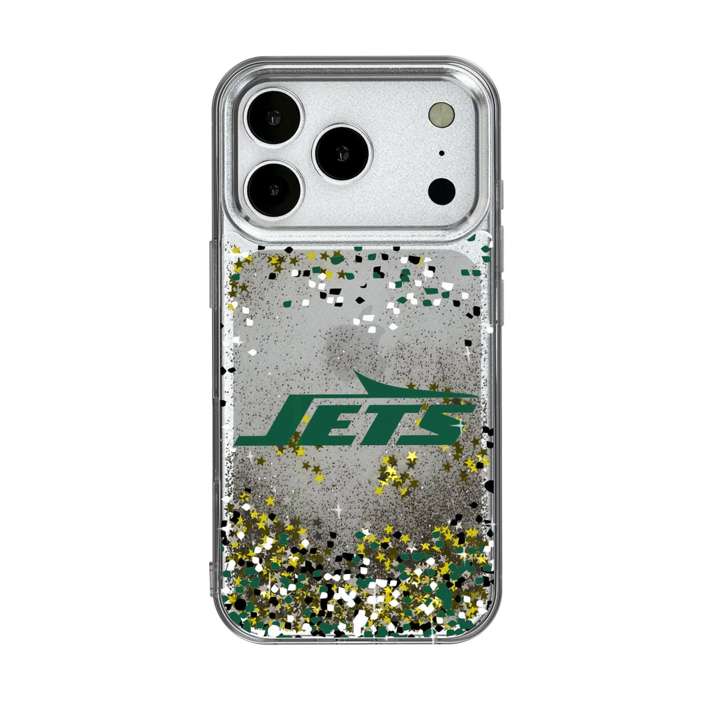 New York Jets iPhone Glitter Case with Confetti Design
