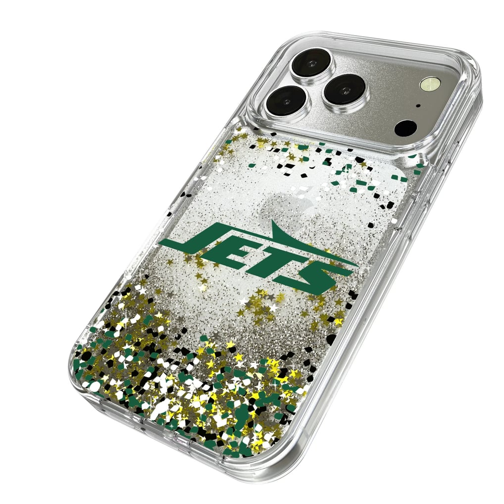 New York Jets iPhone Glitter Case with Confetti Design