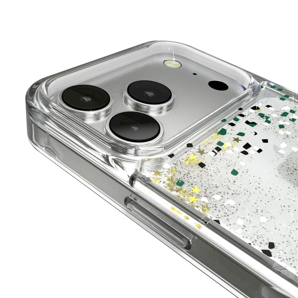 New York Jets iPhone Glitter Case with Confetti Design