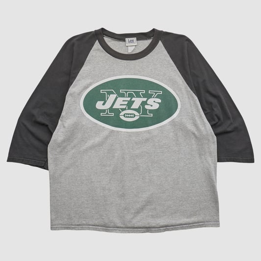New York Jets Lee Apparel 2000s T-shirt - Heather Gray - XL by Fanatics Real Vintage