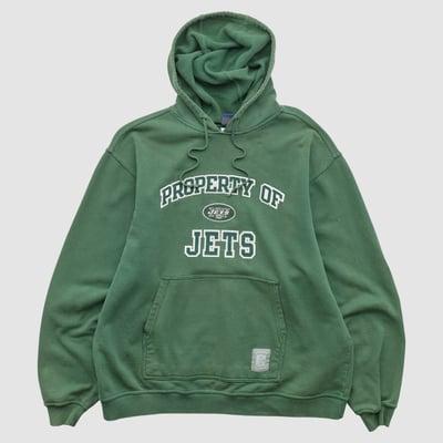 New York Jets NFL 2000s Hooded Pullover Sweatshirt - Green - XL by Fanatics Real Vintage