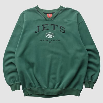 New York Jets NFL 2000s Pullover Sweatshirt - Green - XL by Fanatics Real Vintage