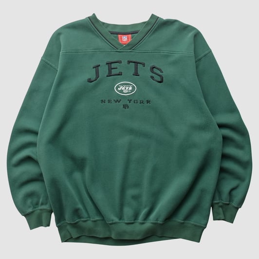 New York Jets NFL 2000s Pullover Sweatshirt - Green - XL by Fanatics Real Vintage