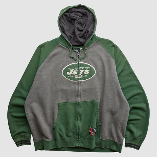 New York Jets NFL 2010s Hooded Full Zip Jacket - Green - XL by Fanatics Real Vintage
