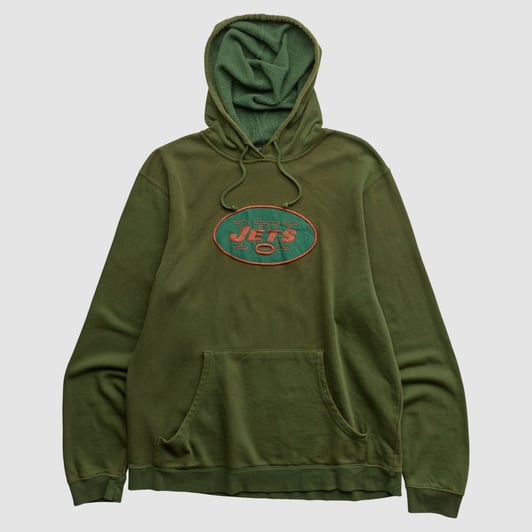 New York Jets NFL 2010s Hooded Pullover Sweatshirt - Green - L by Fanatics Real Vintage
