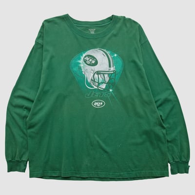 New York Jets Reebok 2000s Long Sleeve T-shirt - Green - 2XL by Fanatics Real Vintage