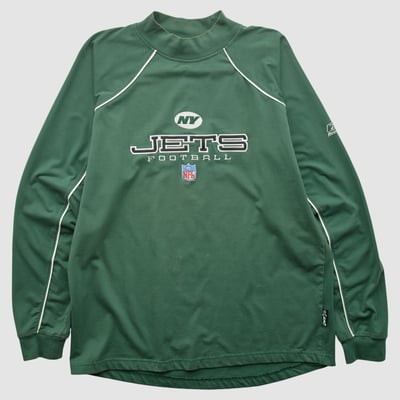 New York Jets Reebok 2000s Long Sleeve Top - Green - XL by Fanatics Real Vintage