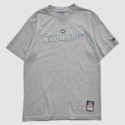 New York Jets Reebok 2000s T-shirt - Gray - S by Fanatics Real Vintage