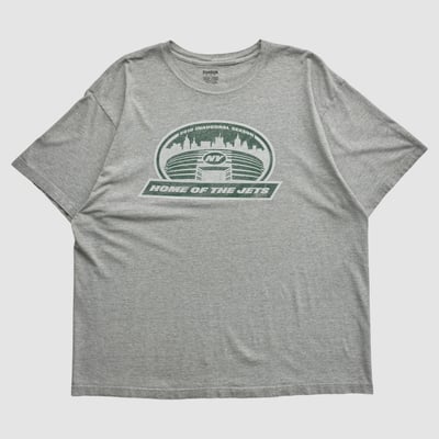 New York Jets Reebok 2000s T-shirt - Heather Gray - 3XL by Fanatics Real Vintage