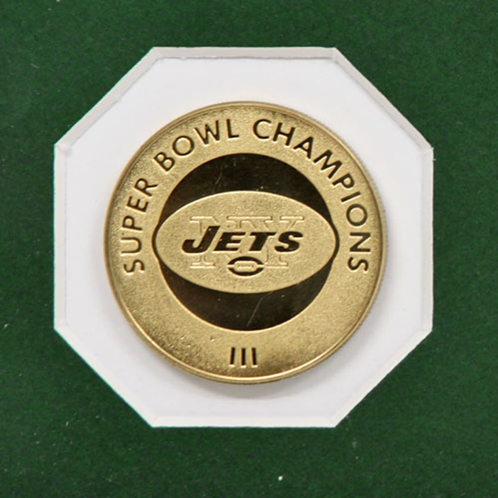 New York Jets Super Bowl Ticket Collection Wall Frame