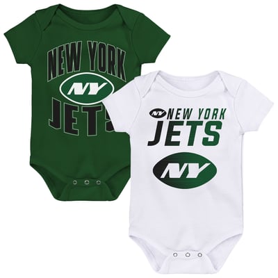New York Jets Outerstuff Newborn & Infant Snuggle Blitz 2-Pack Bodysuit Set - Green/White