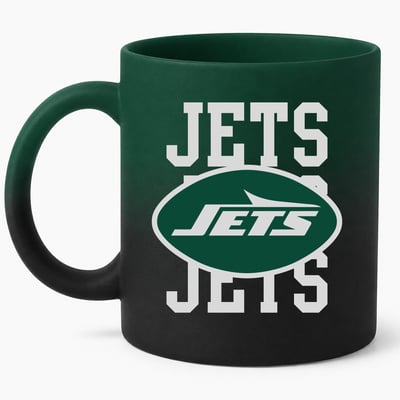 New York Jets Pegasus 16oz. Echo Fade Soft Touch Ceramic Mug
