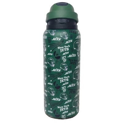 New York Jets Pegasus 32oz. Game Day Pennant Stainless Steel ProPress Water Bottle