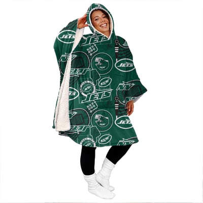 New York Jets Pegasus Mashup 50" x 70" Bloncho Sherpa Fan Cape