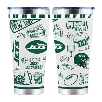 New York Jets The Memory Company 30oz. Sketchpad Stainless Steel Tumbler