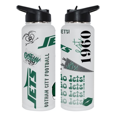 New York Jets The Memory Company 34oz. Loco Stainless Steel Quencher Bottle