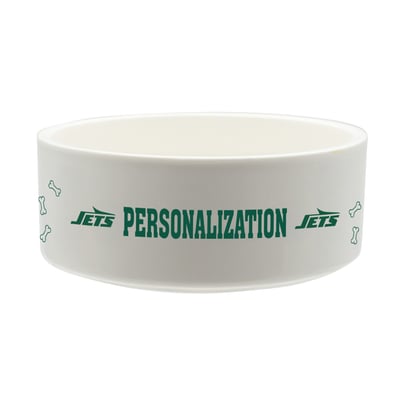 New York Jets The Memory Company 35oz. Personalized Ceramic Pet Bowl
