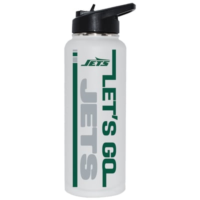 New York Jets The Memory Company Let's Go 34oz. Stainless Steel Quencher Bottle