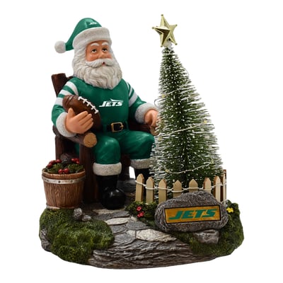 New York Jets The Memory Company Santa Figurine with LED Tree