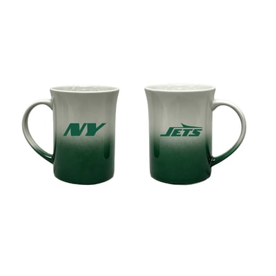 New York Jets The Memory Company Two-Pack 15oz. Ceramic Ombre Mug Set