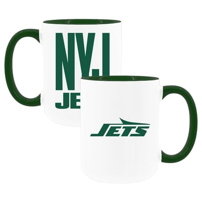 New York Jets The Memory Company Two-Piece 15oz. Coffee Mug Set