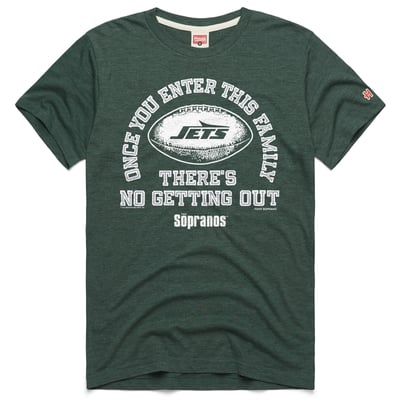 New York Jets x The Sopranos Homage Unisex Once You Enter This Family Tri-Blend T-Shirt - Green