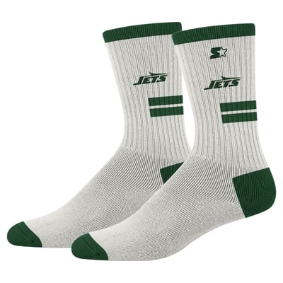  New York Jets PRO Compression Unisex Premiere Cushioned Crew Socks - Cream