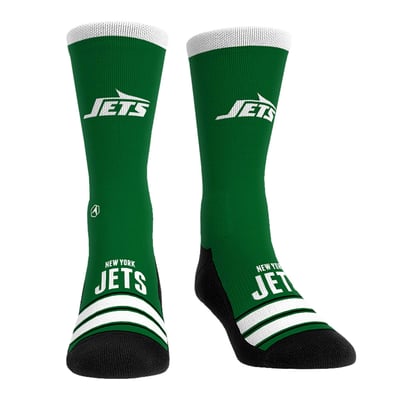  New York Jets Rock Em Unisex Gametime Stripe Crew Socks - Green