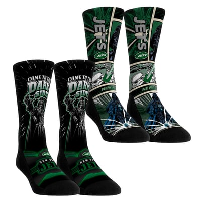  New York Jets Rock Em Unisex Star Wars Empire Two-Pack Crew Socks - Green