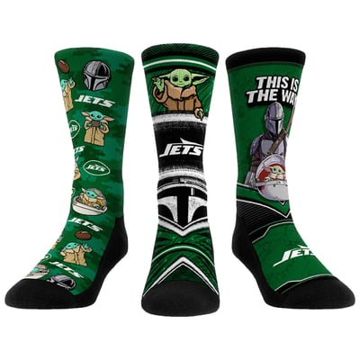  New York Jets Rock Em Unisex 3-Pack Mandalorian Crew Socks
