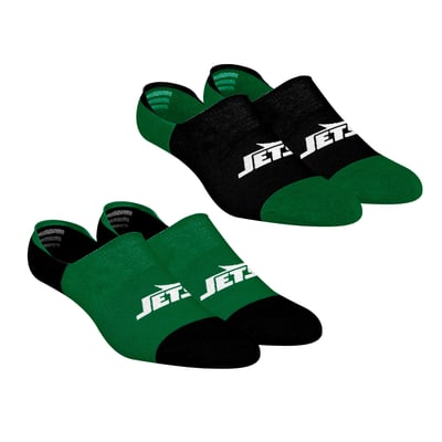 New York Jets Rock Em Unisex Two-Pack Team Color No Show Socks