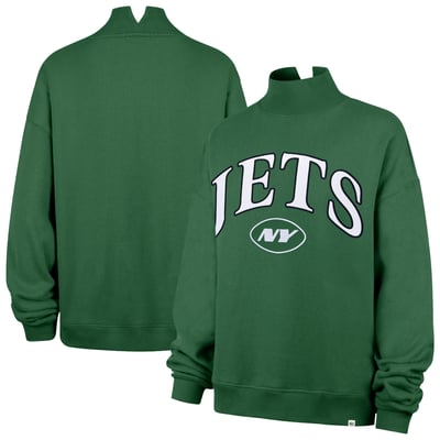 New York Jets '47 Women's Oversized Vantage Mock Neck Sweatshirt - Green