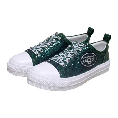  New York Jets FABGATING by Cuce Women's Team Sequin Sneakers - Green