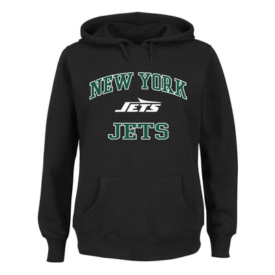 New York Jets Fanatics Women's Plus Size Heart & Soul Hoodie - Black