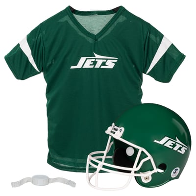 New York Jets Franklin Sports Youth NFL Deluxe Helmet & Jersey Set - Green
