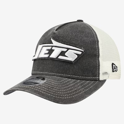  New York Jets New Era Youth Fan 9FORTY M-Crown A-Frame Trucker Adjustable Hat - Black