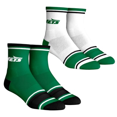 New York Jets Rock Em Youth Two-Pack Team Color Quarter Socks