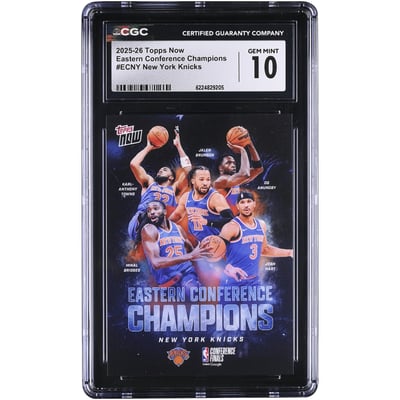  New York Knicks 2025-26 Topps Now Eastern Conference Champions #ECNY CGC Authenticated GEM MINT 10 Card