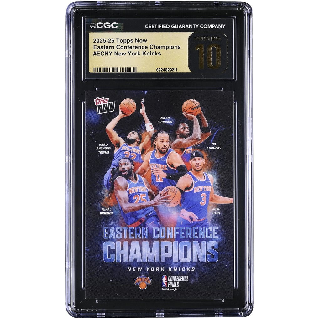 New York Knicks 2025-26 Topps Now Eastern Conference Champions #ECNY ...