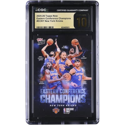  New York Knicks 2025-26 Topps Now Eastern Conference Champions #ECNY CGC Authenticated PRISTINE 10 Card