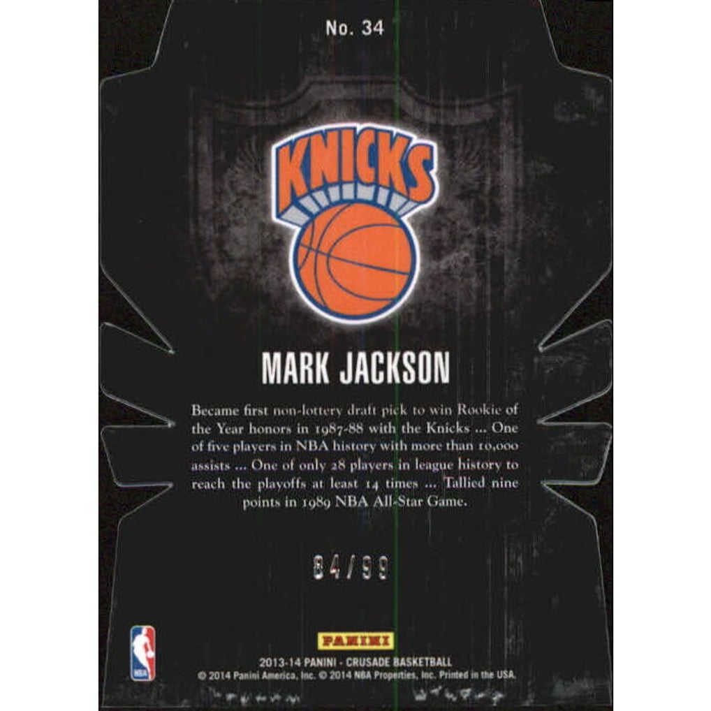 2013-14 Panini Crusade Insert Orange Die Cut #34 Mark Jackson