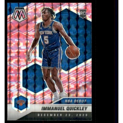 2020-21 Panini Mosaic Mosaic Camo Pink #277 Immanuel Quickley