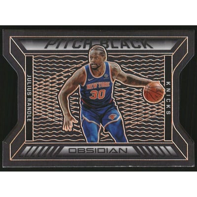 2020-21 Panini Obsidian Pitch Black Electric Etch Orange #11 Julius Randle